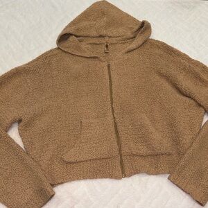 🌸 SKIMS Cozy Tan Fuzzy Hoodie